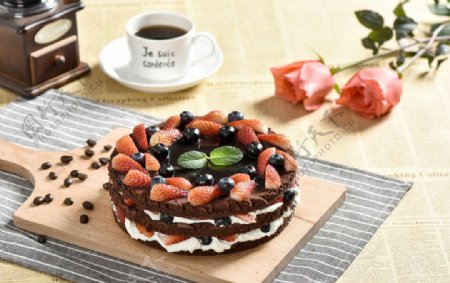 花朵蛋糕水果糕点生日蛋糕