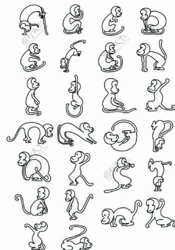 猴子字母设计