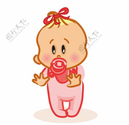婴儿奶嘴儿童粉色可爱