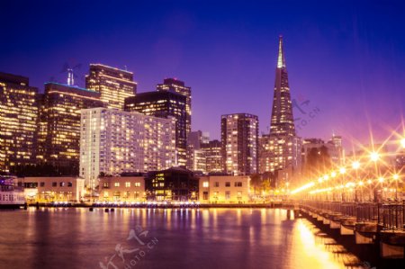 旧金山夜景灯光