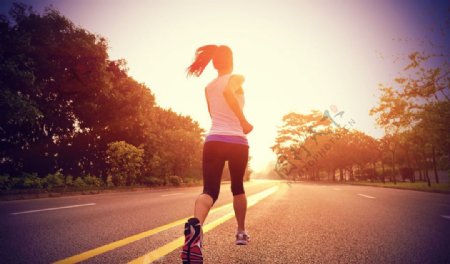 健身运动跑步性感正能量