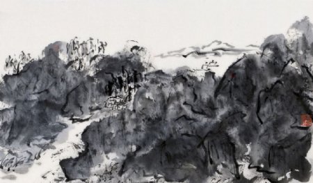 画家白岩峰国画