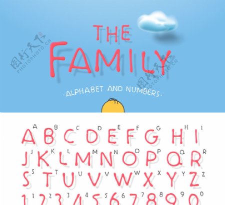 辛普森一家风格字母设计矢量素材