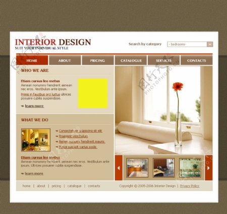 国外家居设计创意类网页模板