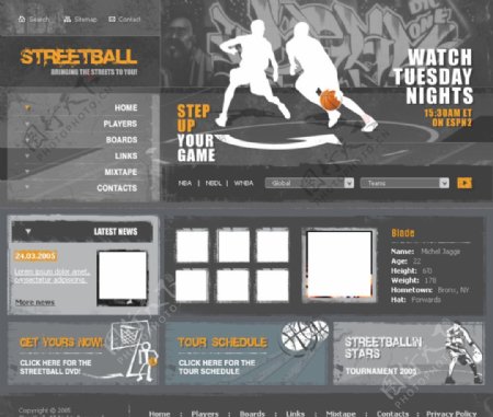 运动健身网页网站模板设计