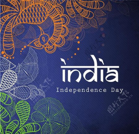 印度独立日海报背景图片宣传活动