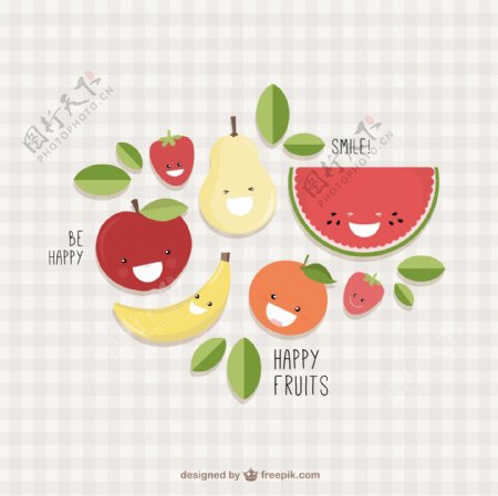 可爱水果表情