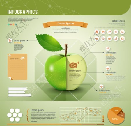 创意苹果信息图