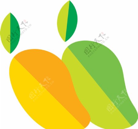 芒果水果卡通矢量素材