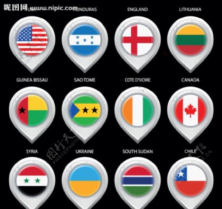 世界各国国旗图标