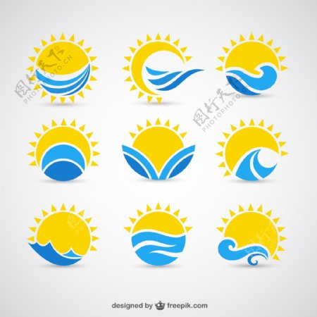 太阳海浪标志