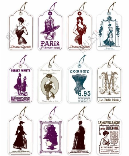 巴黎时装标签吊牌