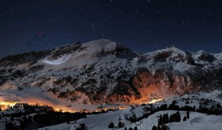 星空雪山