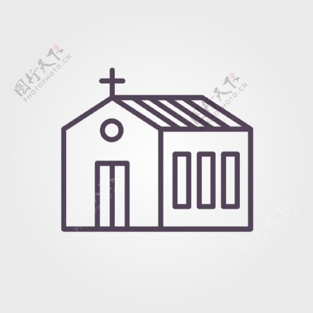 教堂象形图标