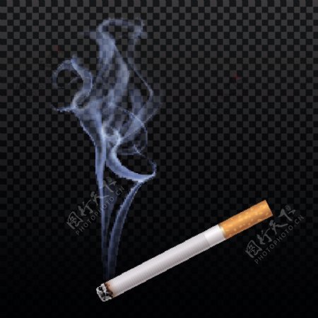 香烟的烟气矢量素材