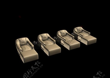 沙发3D模型单人沙发模型