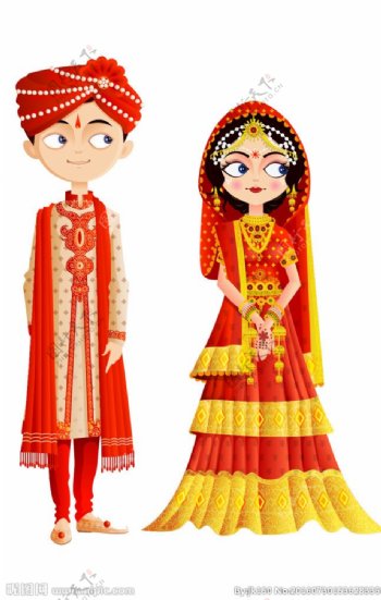 印度新郎印度新娘