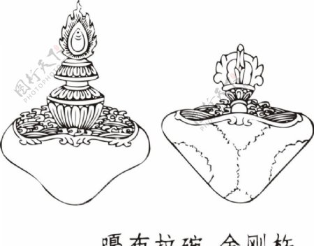 藏式嘎布拉碗金刚杵