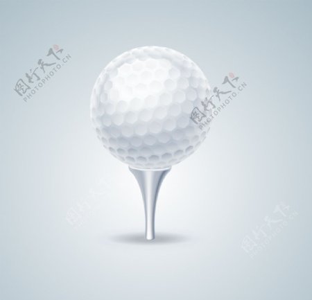 白色高尔夫球矢量素材