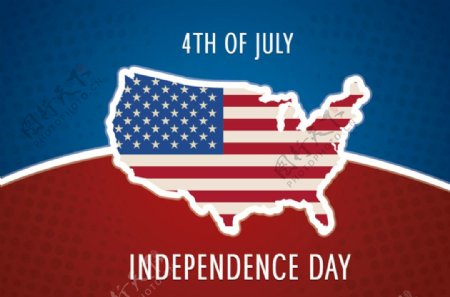 美国独立纪念日海报设计矢量素材