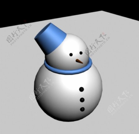 可爱的小雪人3D模型