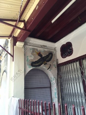 槟城壁画鹰