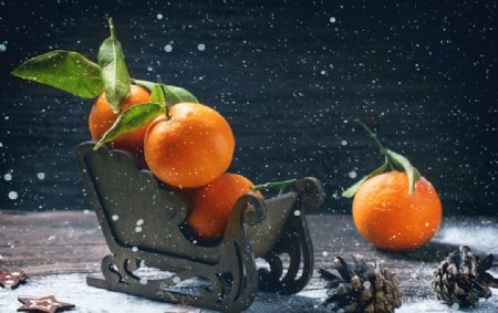 下雪的橘子