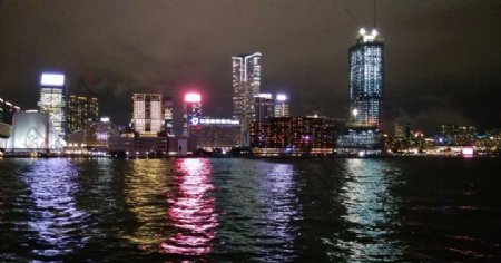 维多利亚海港夜景摄影