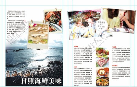 海鲜美食杂志模板