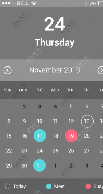 iOS版日历
