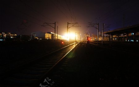 铁路夜景