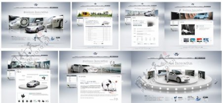 灰白色汽车网站设计模板