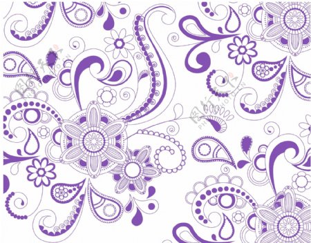 紫色传统布纹装饰