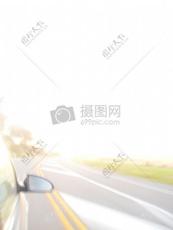 光道路边镜子外汽车roadlines