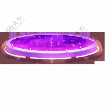 紫色舞台png元素