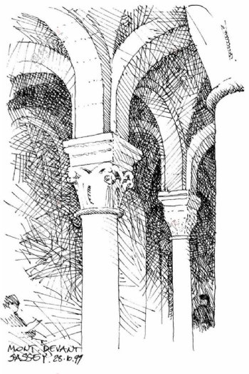 欧式建筑拱形柱效果图