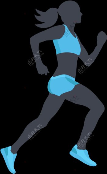 黑人跑步者免抠png透明图层素材