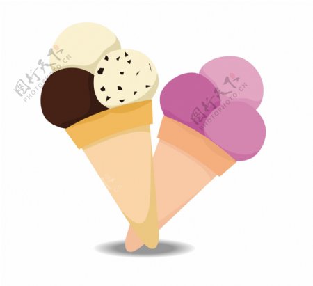卡通冰淇淋EPS