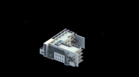 MAXL形公建建筑3D模型