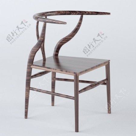 中式椅子3d模型