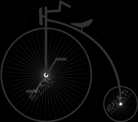 创意艺术自行车插画免抠png透明图层素材