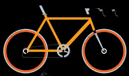 运动单车自行车插画免抠png透明图层素材