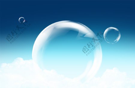 创意天空气泡图片