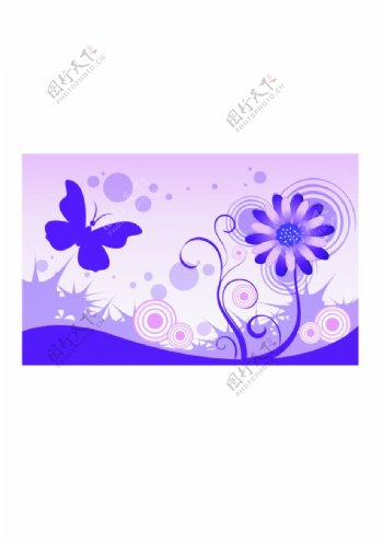 紫色抽象花纹图案