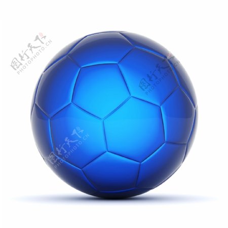 蓝色足球图片