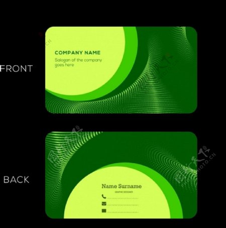 绿色卡片矢量图