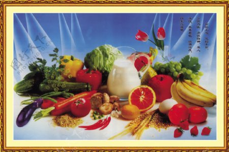 水果蔬菜经典壁画图片