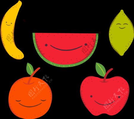 可爱水果插画图标免抠png透明图层素材