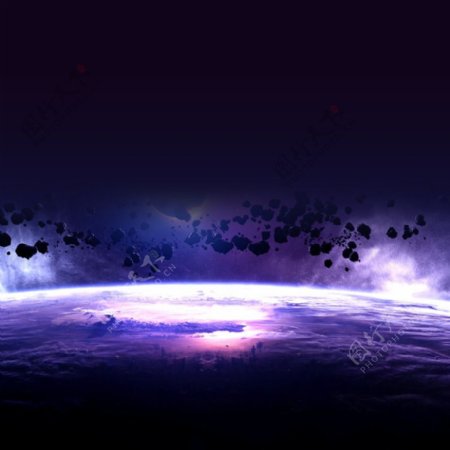 紫色炫酷宇宙背景图