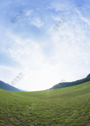 蓝天草地风景图片图片